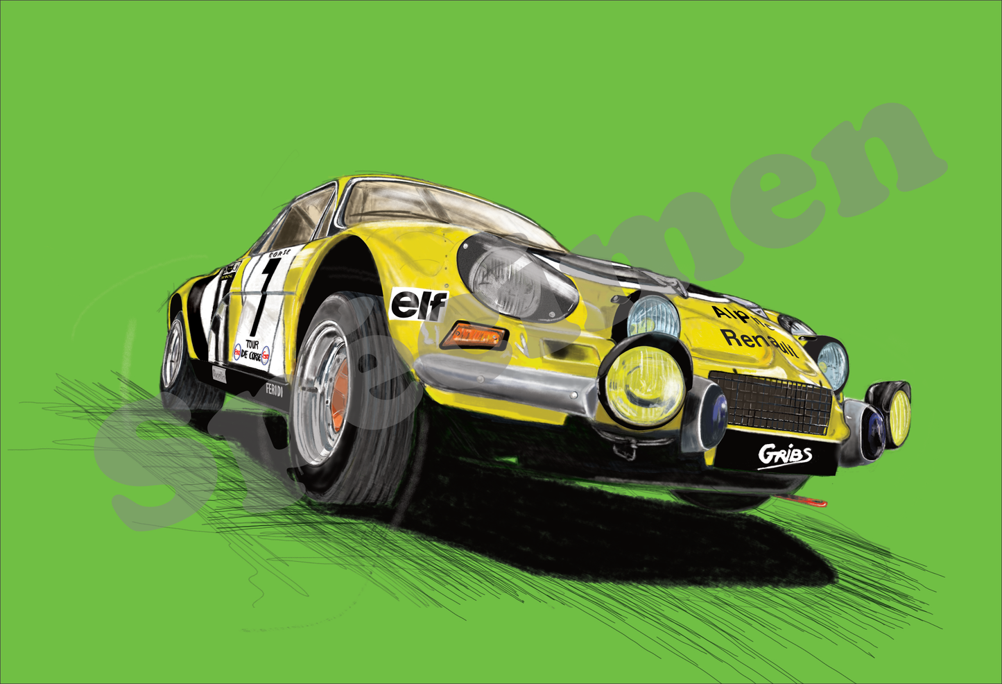 A110 1973 Gray background