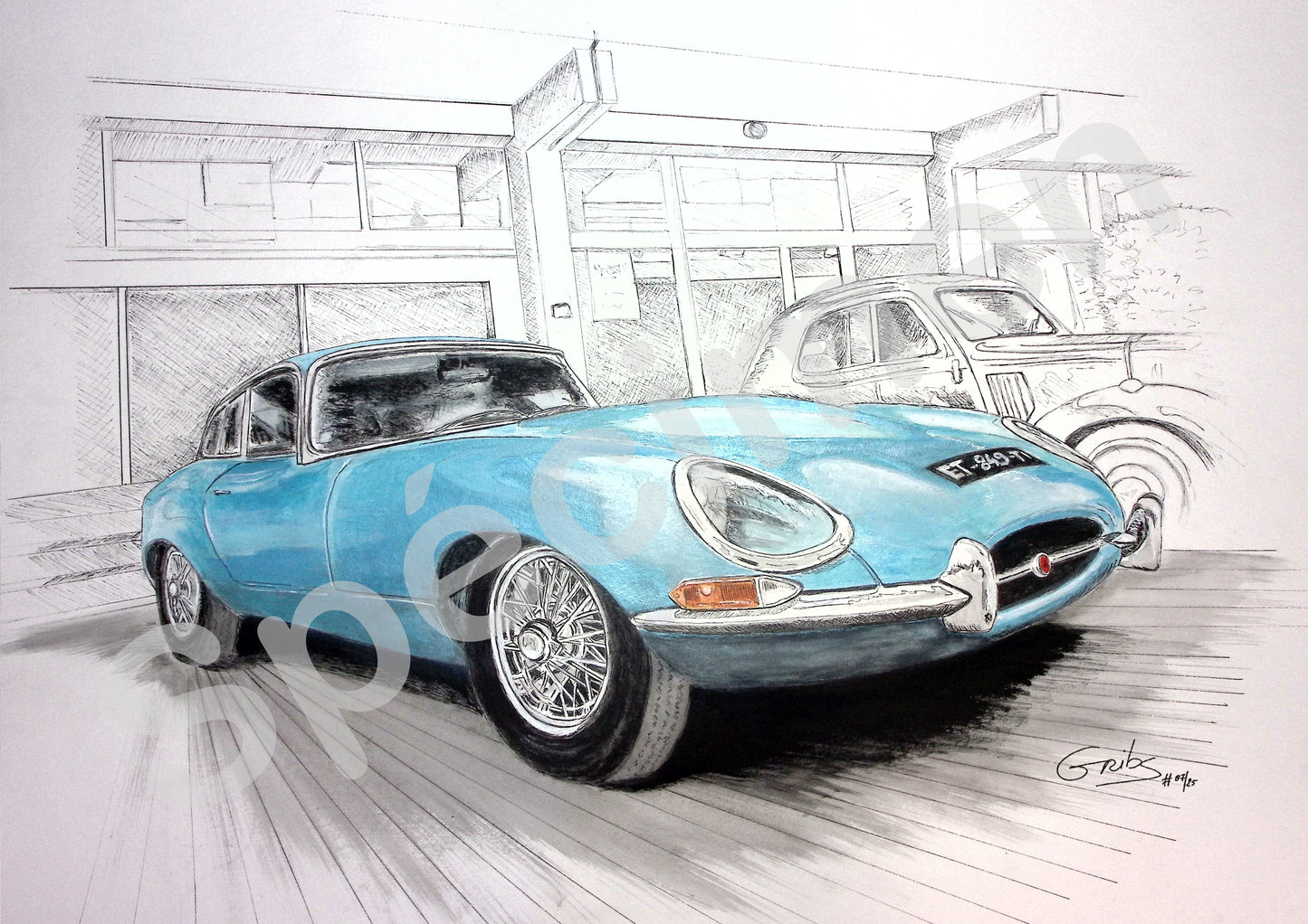 « Jaguar Type E – Chef-d’œuvre automobile illustré »