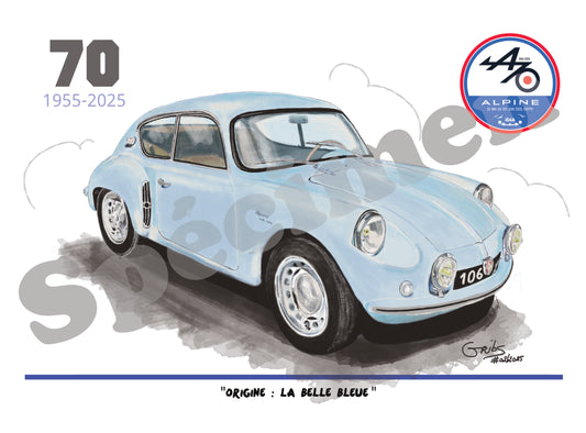 Collector "70 ans Alpine 1955-2025"-"Origine-La belle Bleue",